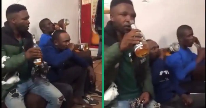 Thieves forced to drink bottles of alcohol they stole from a shop in South Africa (VIDEO)