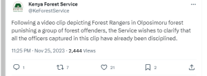 See what ruthless Forest Rangers did to loggers after catching them in the forest cutting trees – The video has landed the Rangers in trouble after it went viral (WATCH).