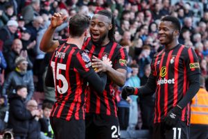 Antoine Semenyo scores to inspire Bournemouth to incredible comeback win at Everton