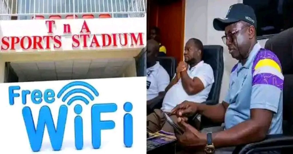 Medeama SC boss Moses Armah installs free Wi-Fi at TnA Stadium