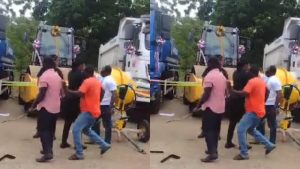 One loses his ear as NPP and NDC clash violently over DRIP machines