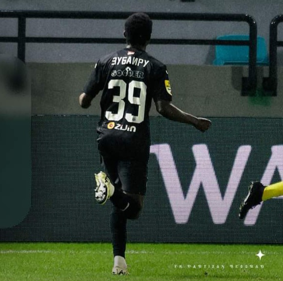 Former King Faisal star Ibrahim Zubairu nets first goal for Partizan Belgrade