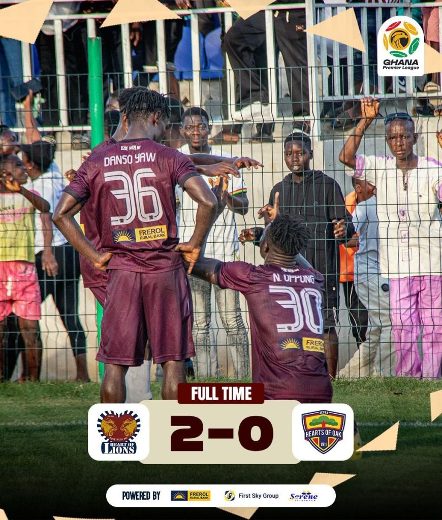 2024/25 Ghana Premier League: Week 2 Match Report â Heart of Lions 2-0 Hearts of Oak