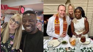 “1-1 draw” – Ghanaians react as Kwaku Manu drops adorable photos with beautiful obroni lady