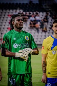 Goalkeeper Razak Abalora celebrates debut clean sheet with AF Elbasani