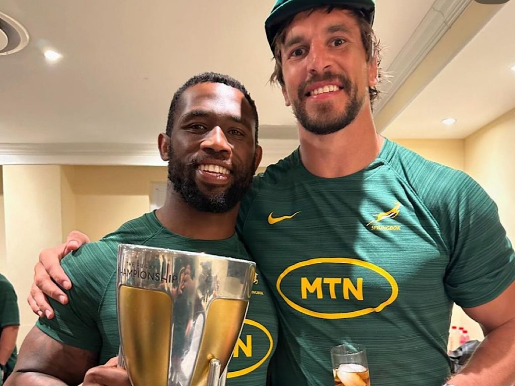 ‘Friends in Faith’: Siya Kolisi honours Eben Etzebeth’s 128-Test milestone with scripture