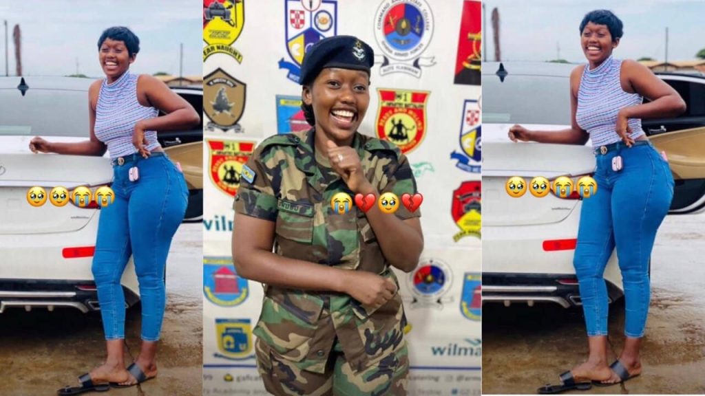 Tears flow as young female soldier dies