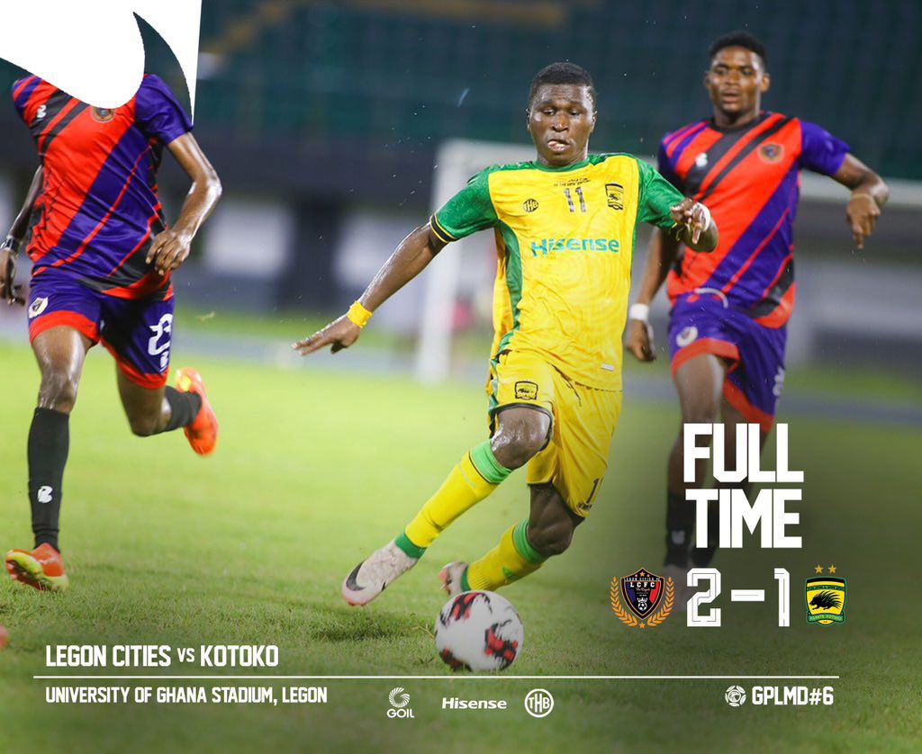 2024/25 Ghana Premier League: Week 6 Match Report â Legon Cities 2 -1 Asante Kotoko