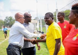 GFA Veep Mark Addo commends AsanteGold Bibiani Ltd’s support during Black Maidens’ intensive training camp