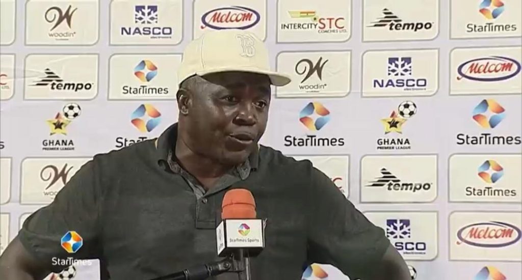 Aduana FC coach Yaw Acheampong commends players for earning point against Vision FC with ten men