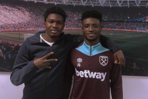 West Ham trialist Abdul Rashid Adam meets Mohammed Kudus