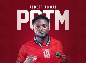 Kotoko congratulates attacker Albert Amoah for winning Ghana Premier League PoTM award for October