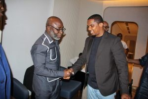 Samuel Etoâo joins WAFU B President Kurt Okraku in Niger for Football Assembly