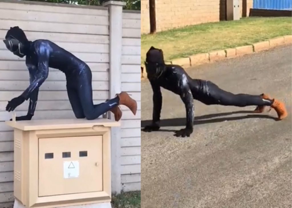 EISH WENA: Black Panther strolling streets in heels [Video]