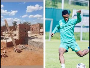 PICTURE: 17-year-old Mamelodi Sundowns star Siyabonga Mabena ‘building a house’