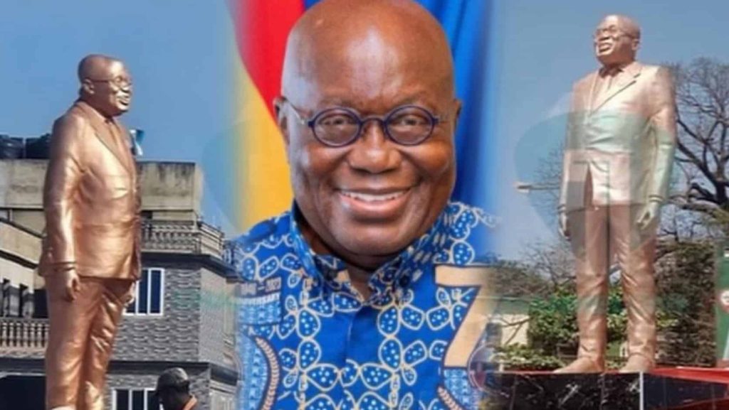 President Akufo Addo Unveils A Statue Of Himself