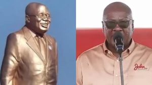 Wate Bi Da- Mahama Says As He Fires Akufo Addo For Making A Statue For Himself