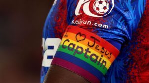 Crystal Palace star Marc GuÃ©hi faces possible sanction for religious message on rainbow armband